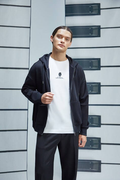 T-shirt bawełniany męski z elastanem z kolekcji Narodowy Instytut Fryderyka Chopina x Medicine kolor biały RW25-TSM709