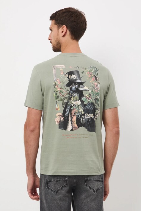 Medicine t-shirt bawełniany męski kolor zielony z nadrukiem