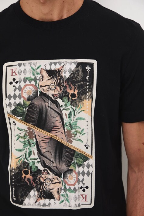Medicine t-shirt bawełniany męski kolor czarny z nadrukiem