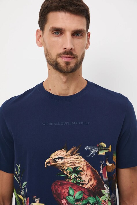 Medicine t-shirt bawełniany męski kolor granatowy z nadrukiem
