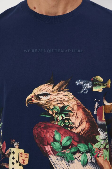Medicine t-shirt bawełniany męski kolor granatowy z nadrukiem