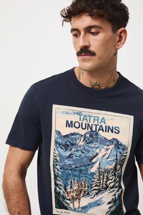 Medicine t-shirt bawełniany męski kolor granatowy z nadrukiem