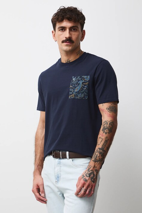 Medicine t-shirt męski kolor granatowy z nadrukiem