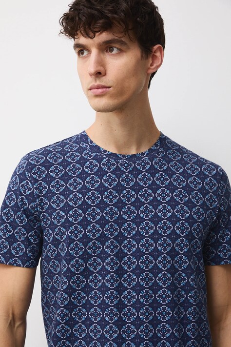 Medicine t-shirt męski kolor granatowy wzorzysty