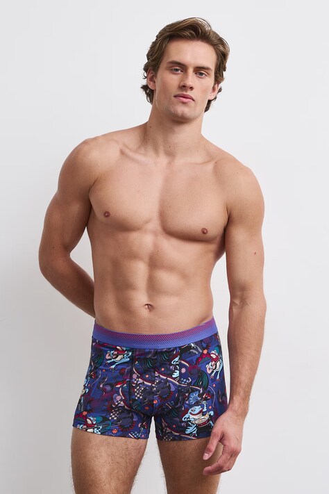 Medicine Boxer aderenti da uomo in cotone con elastan pacco da 2 multicolore