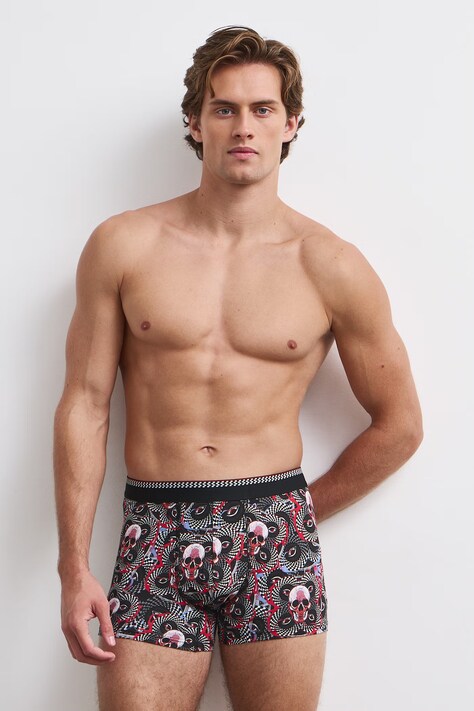 Medicine Boxer aderenti da uomo in cotone con elastan pacco da 2 multicolore