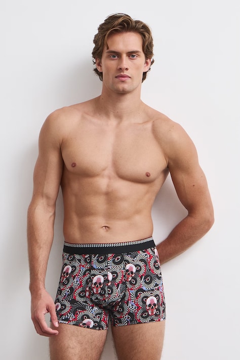 Medicine Boxer aderenti da uomo in cotone con elastan pacco da 2 multicolore