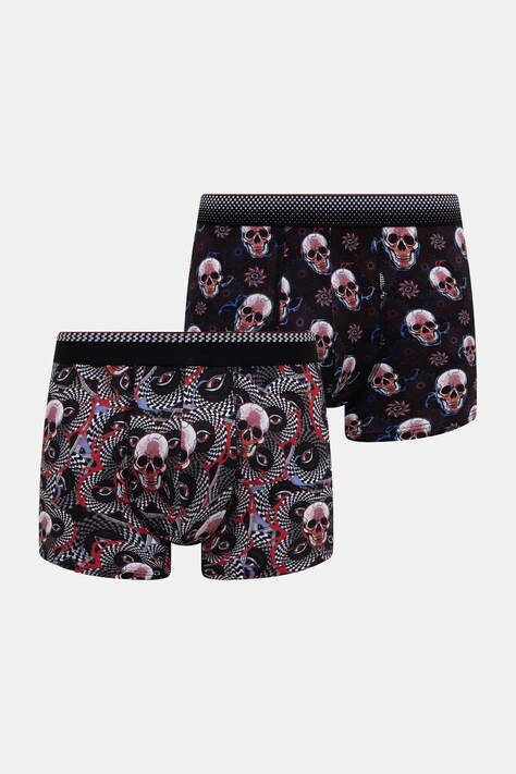 Medicine bokserki dopasowane męskie bawełniane z elastanem 2-pack multicolor