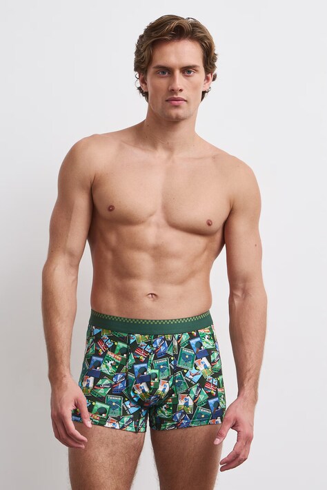 Medicine Boxer aderenti da uomo in cotone con elastan pacco da 2 multicolore
