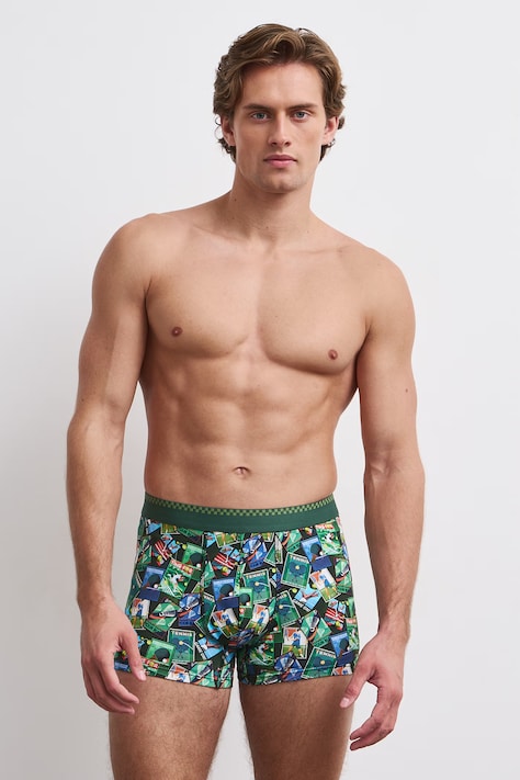 Medicine Boxer aderenti da uomo in cotone con elastan pacco da 2 multicolore