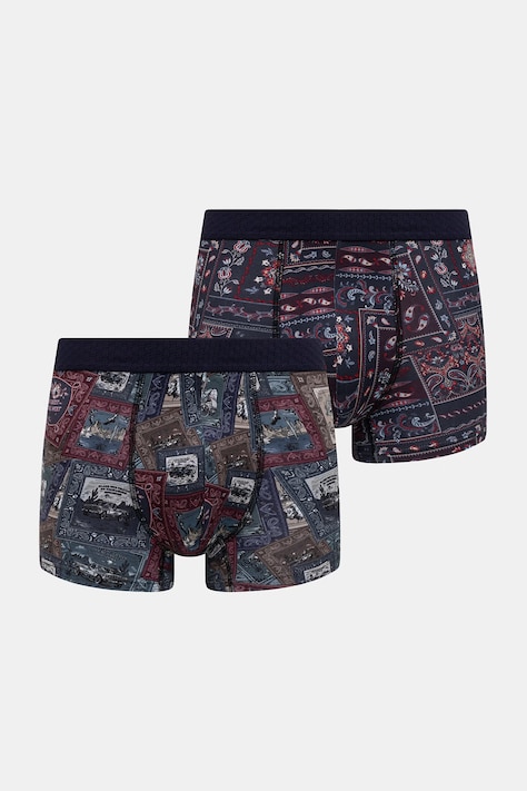 Priliehavé boxerky pánske bavlnené s elastanom 2-pak viacfarebné RW26-BIM303