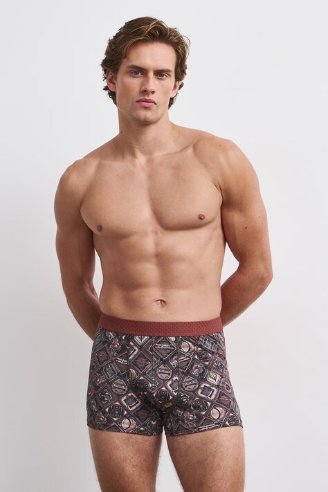 Medicine Boxer aderenti da uomo in cotone con elastan pacco da 2 multicolore