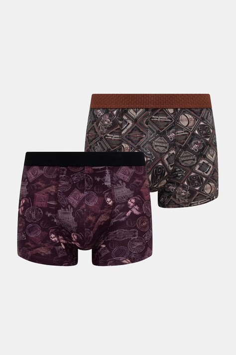 Bokserki dopasowane męskie bawełniane z elastanem 2-pack multicolor RW26-BIM304