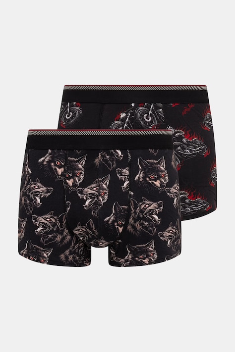 Bokserki dopasowane męskie bawełniane z elastanem 2-pack multicolor RW26-BIM601