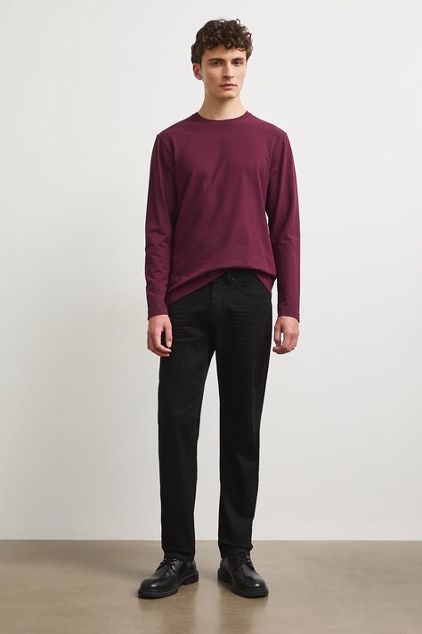 Medicine longsleeve męski bawełniany z elastanem bordowy