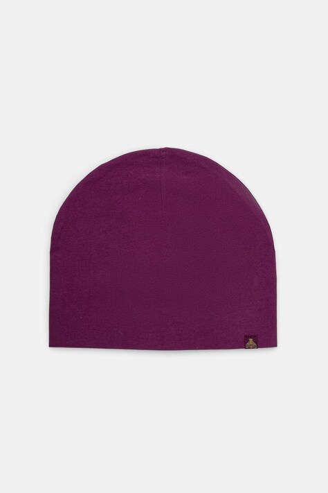 Medicine czapka beanie damska z bawełną fioletowa