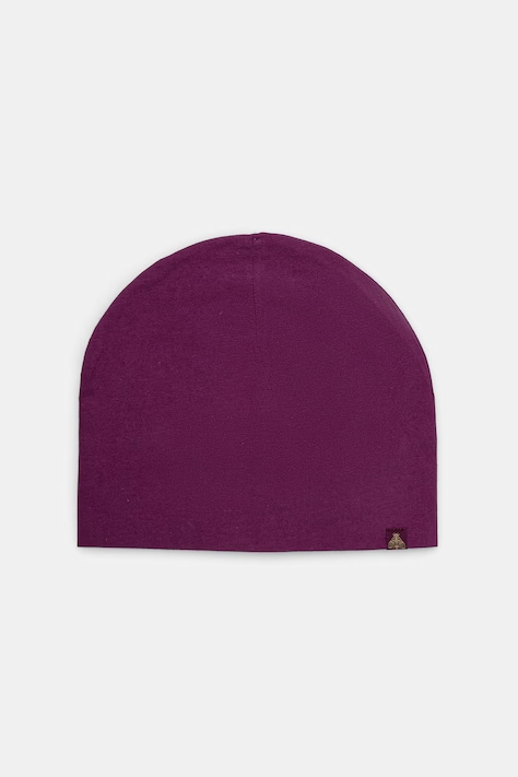 Medicine czapka beanie damska z bawełną fioletowa