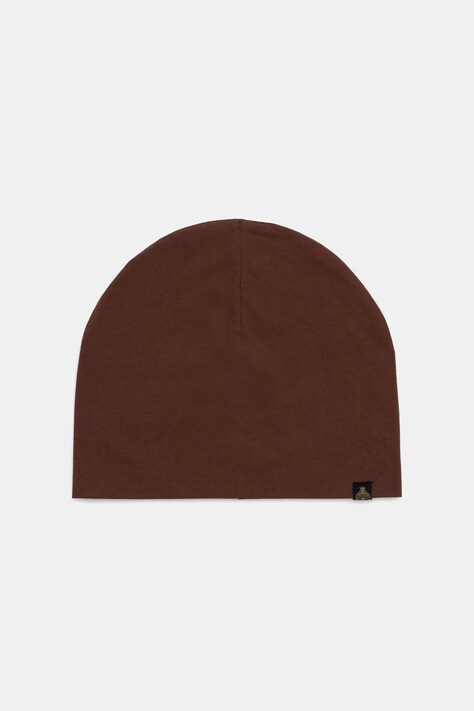 Medicine czapka beanie damska z bawełną brązowa