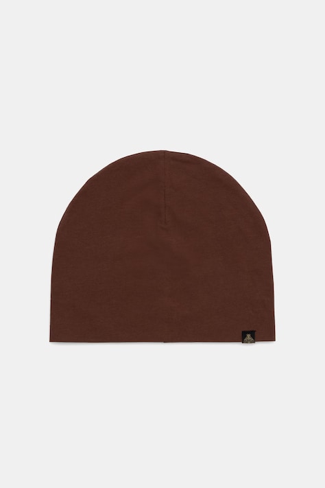 Medicine czapka beanie damska z bawełną brązowa