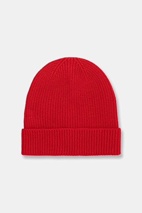 Medicine Czapka beanie damska z wełny merino czerwona