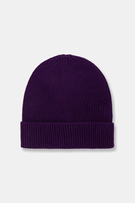 Medicine Czapka beanie damska z wełny merino fioletowa