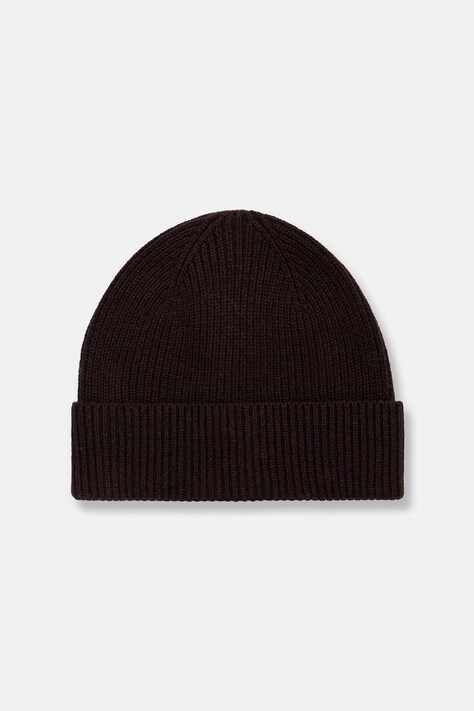Medicine Czapka beanie męska z wełny merino brązowa