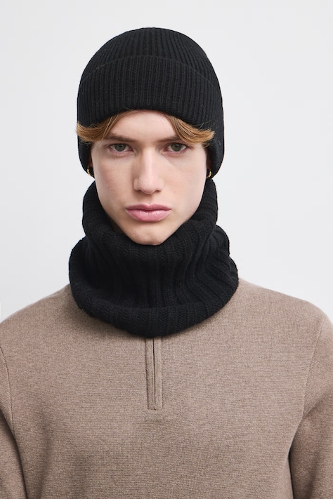 Medicine Czapka beanie męska z wełny merino czarna