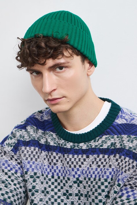 Medicine Czapka beanie męska bawełniana zielona