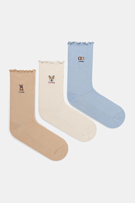 Medicine Șosete pentru femei cu bumbac pachet de 3 multicolor