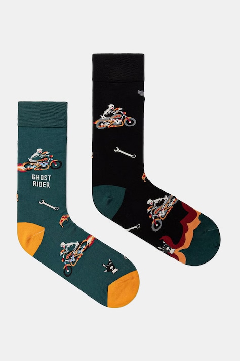 Skarpety 2-pack męskie z bawełną multicolor RW26-LGM804