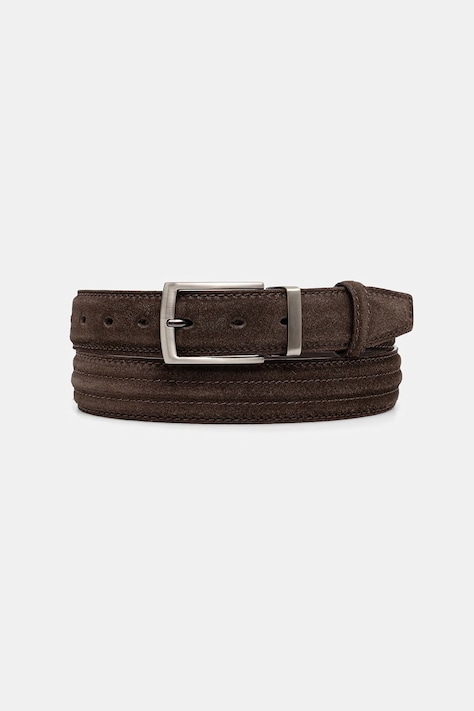 Pasek męski zamszowy brązowy RW26-PAM307