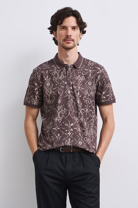 Polo pánské hnědé RW26-POM603