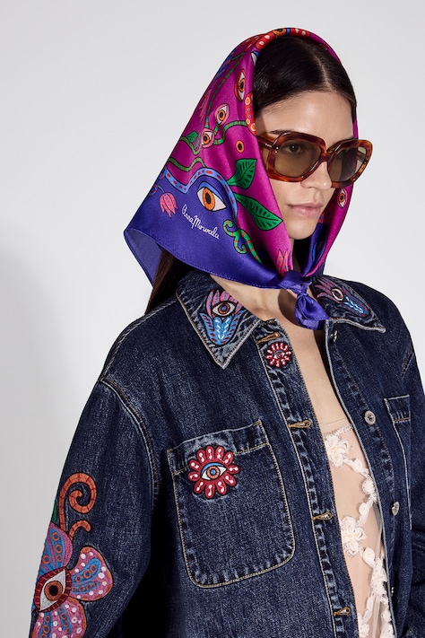 Chusta damska jedwabna z kolekcji Medicine Art Award – Anna Mirvoda multicolor RW26-SAD650