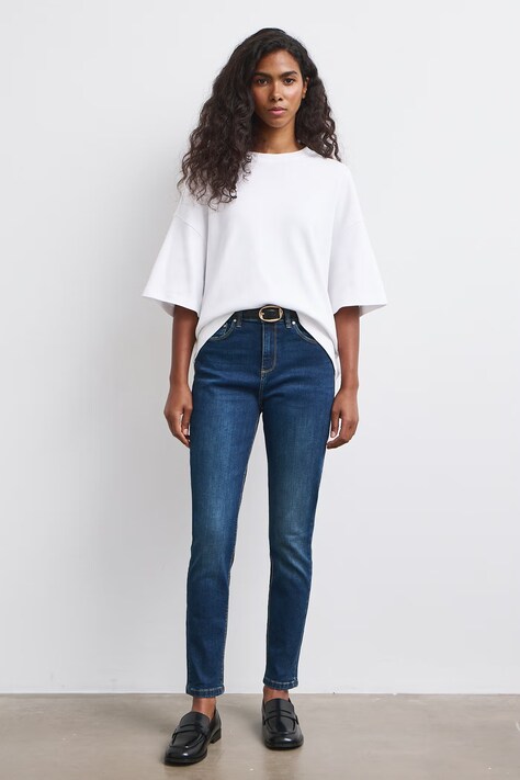 Medicine Jeansy skinny damskie granatowe