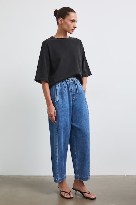 Medicine jeansy slouchy damskie niebieskie