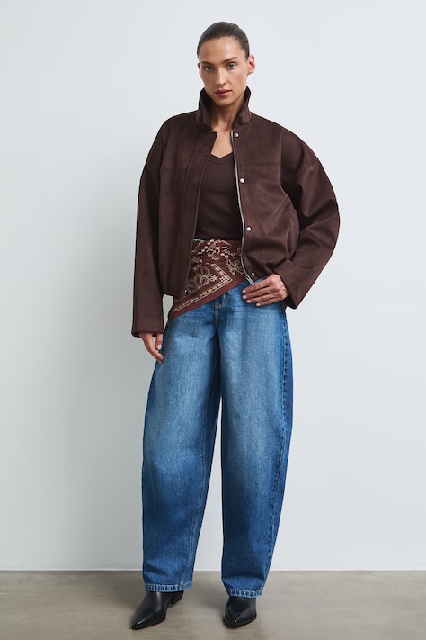 Medicine jeansy slouchy damskie niebieskie