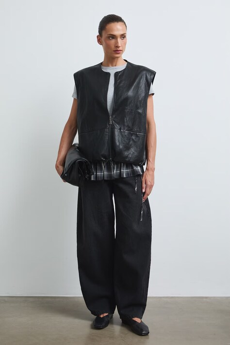 Medicine jeansy wide leg damskie czarne