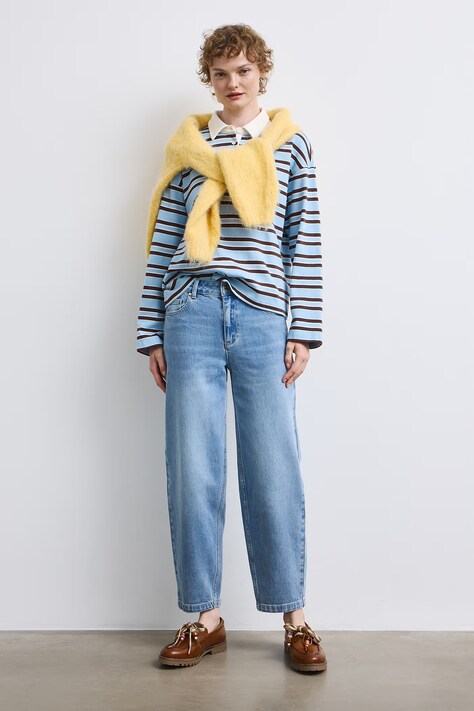 Medicine Jeansy slouchy damskie niebieskie