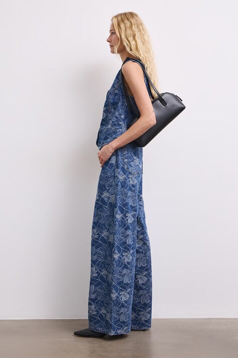 Medicine Jeansy wide leg damskie niebieskie