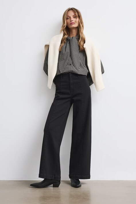 Medicine Jeansy wide leg damskie czarne