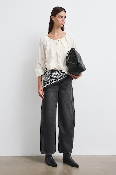Medicine Jeansy barrel damskie czarne