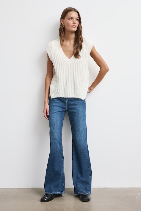 Medicine Jeansy flare damskie niebieskie