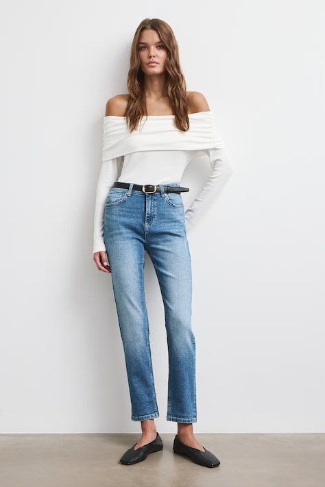 Medicine Jeansy slim fit damskie niebieskie