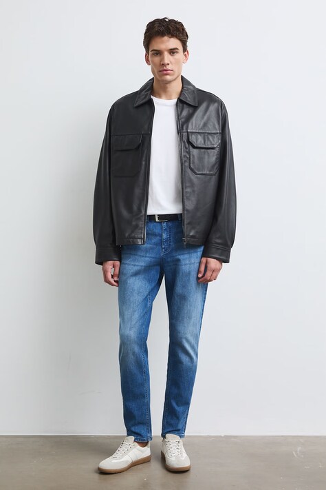 Medicine Jeansy tapered męskie niebieskie