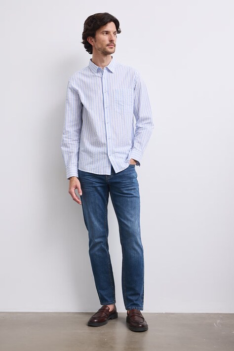 Medicine Slim fit férfi kék