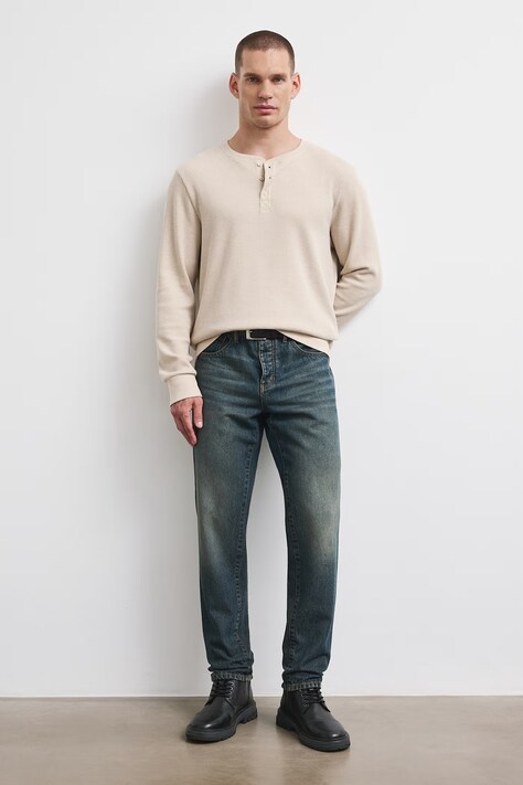 Medicine Jeansy tapered męskie granatowe