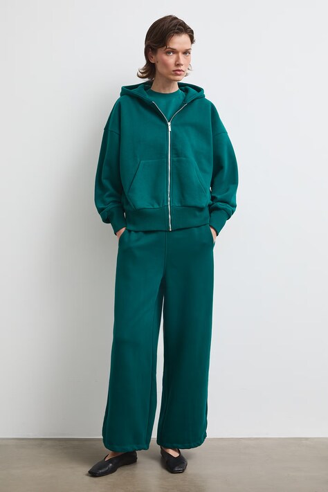 Medicine spodnie dresowe damskie turkusowe regular waist