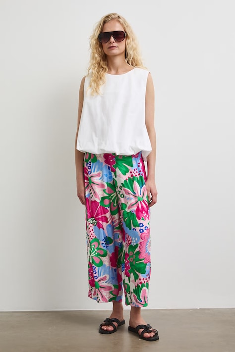 Medicine spodnie culottes damskie z wiskozą multicolor