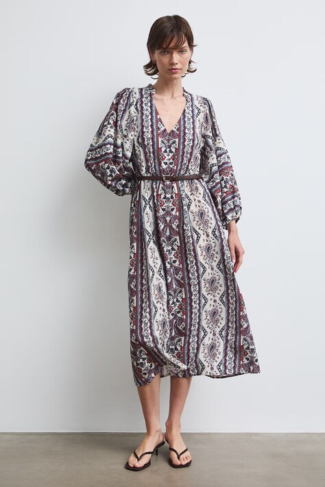 Medicine sukienka rozkloszowana multicolor paisley
