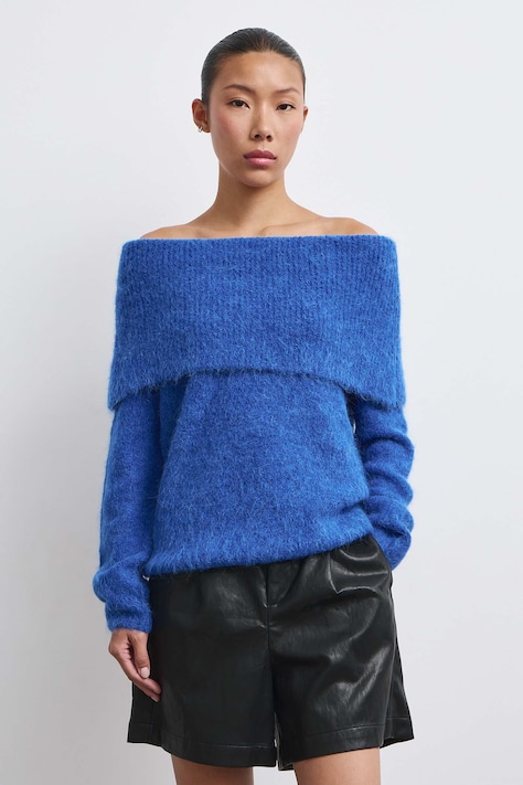 Medicine Sweter damski z wełną niebieski